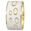 So Charm BijouxManchette Femme So Charm - B3391-DORE - Bracelet Email Blanc