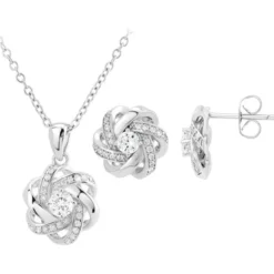 So Charm BijouxParure Femme So Charm - B2034-ARGENT-BO+B2034-ARGENT-COLLIER - Parure Mode Argentée