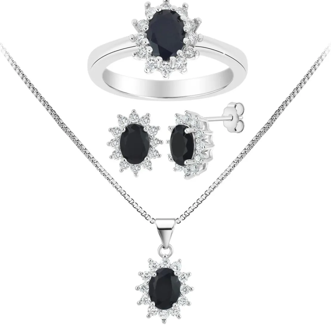 So Charm BijouxParure Femme So Charm - B2948-NOIR - Parure Mode Argentée