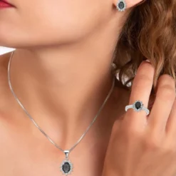 So Charm BijouxParure Femme So Charm - B2948-NOIR - Parure Mode Argentée