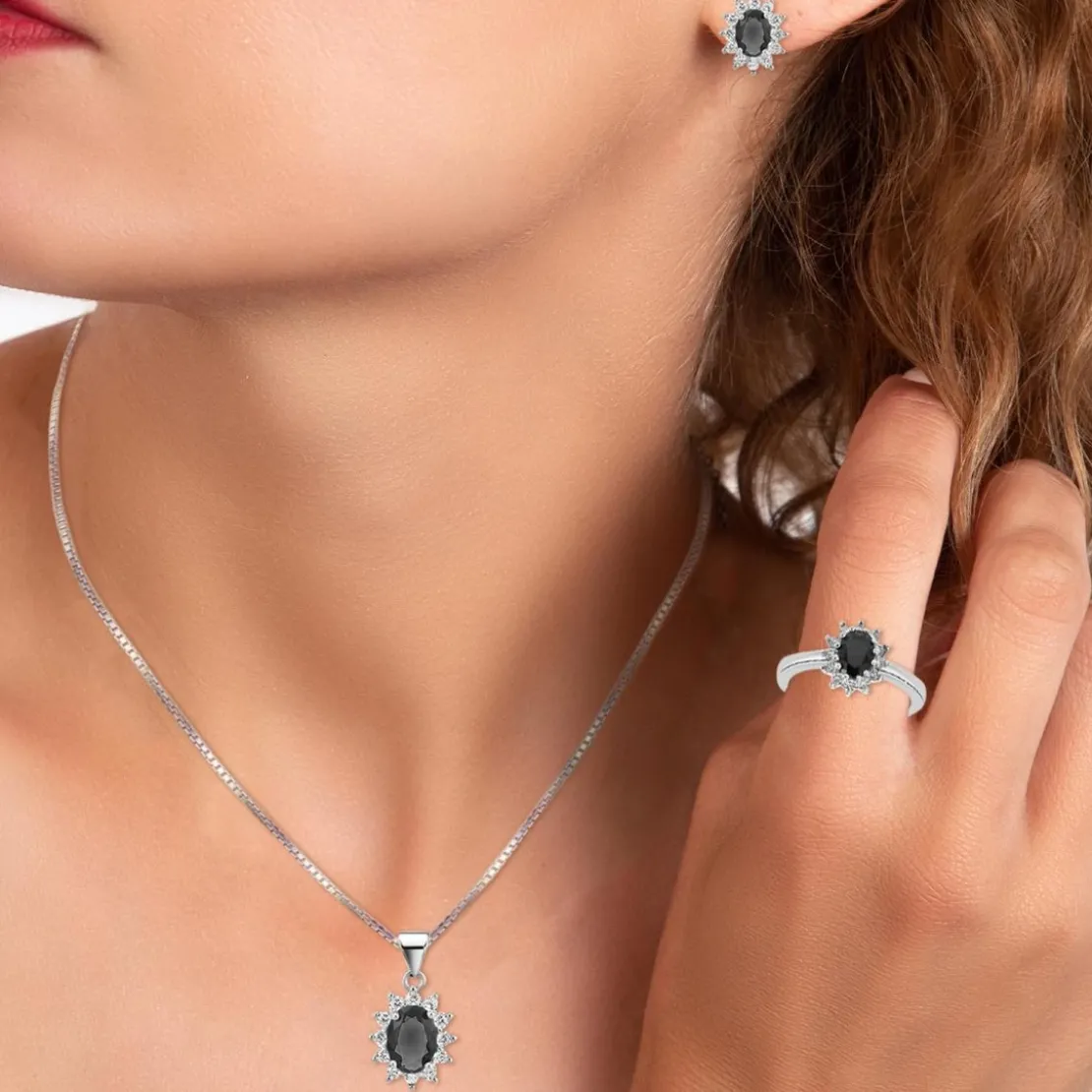 So Charm BijouxParure Femme So Charm - B2948-NOIR - Parure Mode Argentée