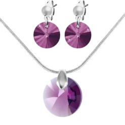 So Charm BijouxParure par So Charm® ornée de cristaux Swarovski® BS121-SE008-AMET+BS121-SN016-AMET