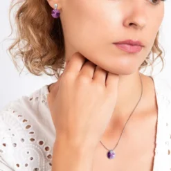 So Charm BijouxParure par So Charm® ornée de cristaux Swarovski® BS121-SE008-AMET+BS121-SN016-AMET