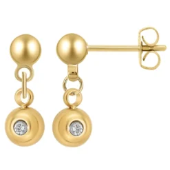 So Charm BijouxPendantes So Charm - BD4184-DORE-DIAMANT - Boucles D'Oreilles Dorées