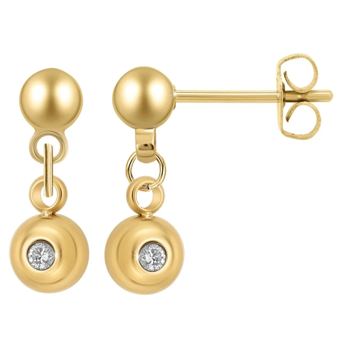 So Charm BijouxPendantes So Charm - BD4184-DORE-DIAMANT - Boucles D'Oreilles Dorées