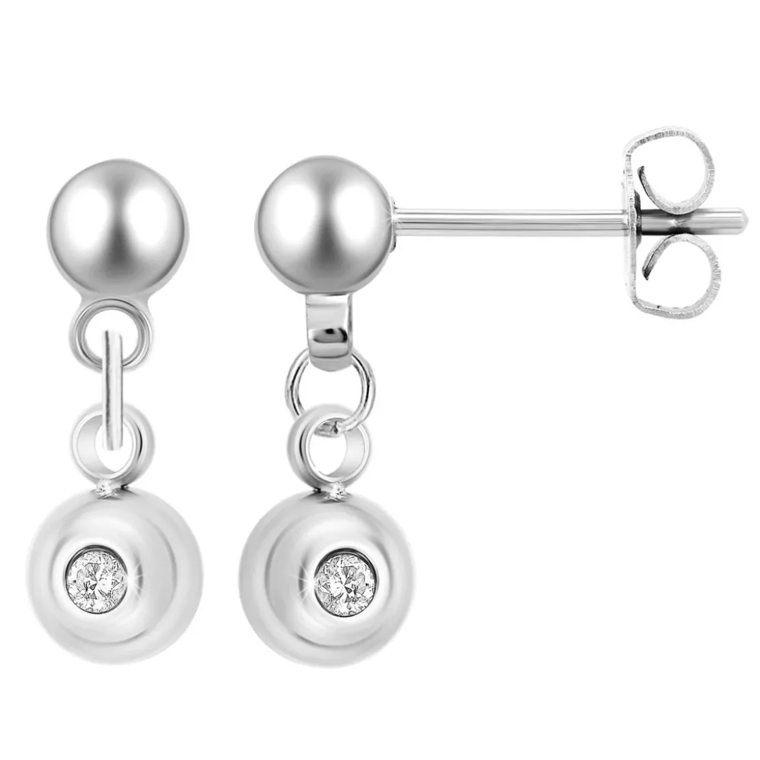 So Charm BijouxPendantes So Charm - BD4184-ARGENT-DIAMANT - Boucles D'Oreilles Argentées