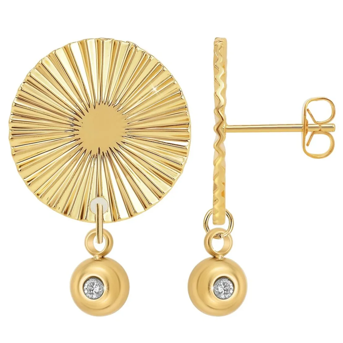 So Charm BijouxPendantes So Charm - BD4185-DORE-DIAMANT - Boucles D'Oreilles Dorées