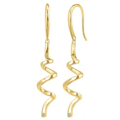 So Charm BijouxPendantes So Charm - BD1549-BO-DORE-DIAMANT-BlANC - Boucles D'Oreilles Dorées