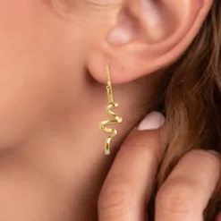 So Charm BijouxPendantes So Charm - BD1549-BO-DORE-DIAMANT-BlANC - Boucles D'Oreilles Dorées