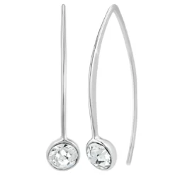 So Charm BijouxPendantes So Charm - B3149-ARGENT-CRYS - Boucles D'Oreilles Argentées