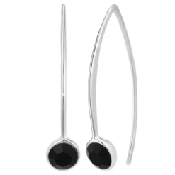 So Charm BijouxPendantes So Charm - B3149-ARGENT-NOIR - Boucles D'Oreilles Argentées