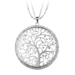 So Charm BijouxSautoir arbre de vie par So Charm® ornée de cristaux Swarovski® BS1467-ARGENT