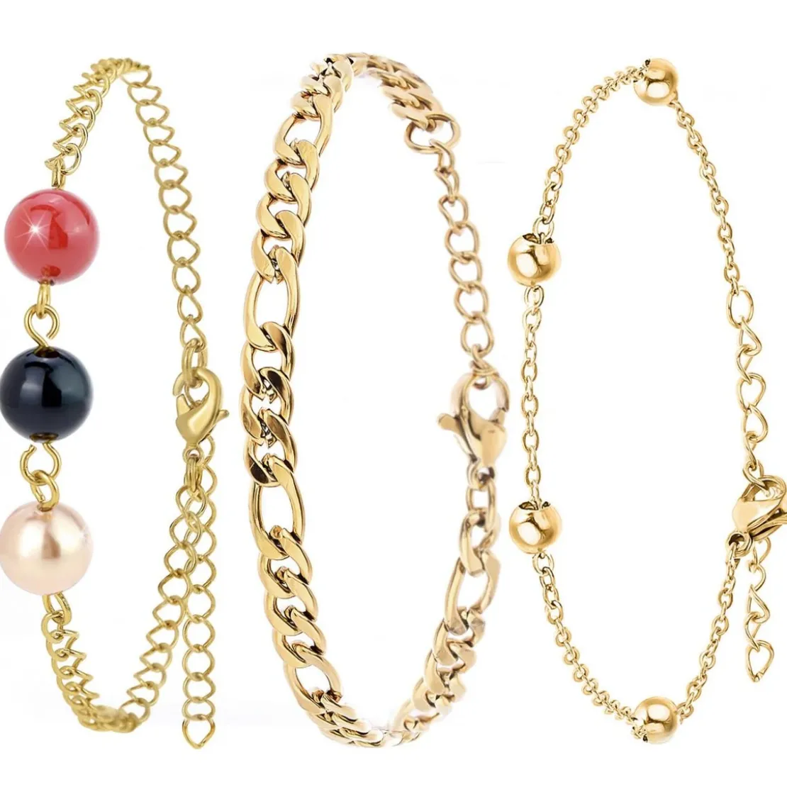 So Charm BijouxSet de 3 bracelets So Charm® ornée de cristaux Swarovski® BS2945+B2371-DORE+B2384-DORE