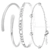 So Charm BijouxSet de 3 bracelets So Charm® ornée de cristaux Swarovski® BS1927-ARGENT+B2384-ARGENT+B2371-ARGENT