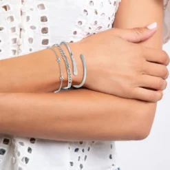 So Charm BijouxSet de 3 bracelets So Charm® ornée de cristaux Swarovski® BS1927-ARGENT+B2384-ARGENT+B2371-ARGENT