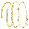 So Charm BijouxSet de 3 bracelets So Charm® ornée de cristaux Swarovski® BS1927-DORE+B2384-DORE+B2371-DORE