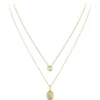So Charm BijouxSet de 2 colliers par So Charm® ornée de cristaux Swarovski® B2458-WHITE-ONYX+BS3086-DORE