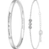 So Charm BijouxSet de deux bracelets So Charm® ornée de cristaux Swarovski® B2541-02-ARGENT+BS4274-ARGENT