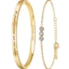 So Charm BijouxSet de deux bracelets So Charm® ornée de cristaux Swarovski® B2541-20-DORE+BS4274-DORE