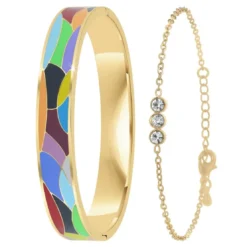 So Charm BijouxSet de deux bracelets So Charm® ornée de cristaux Swarovski® B4363-DORE+BS4274-DORE