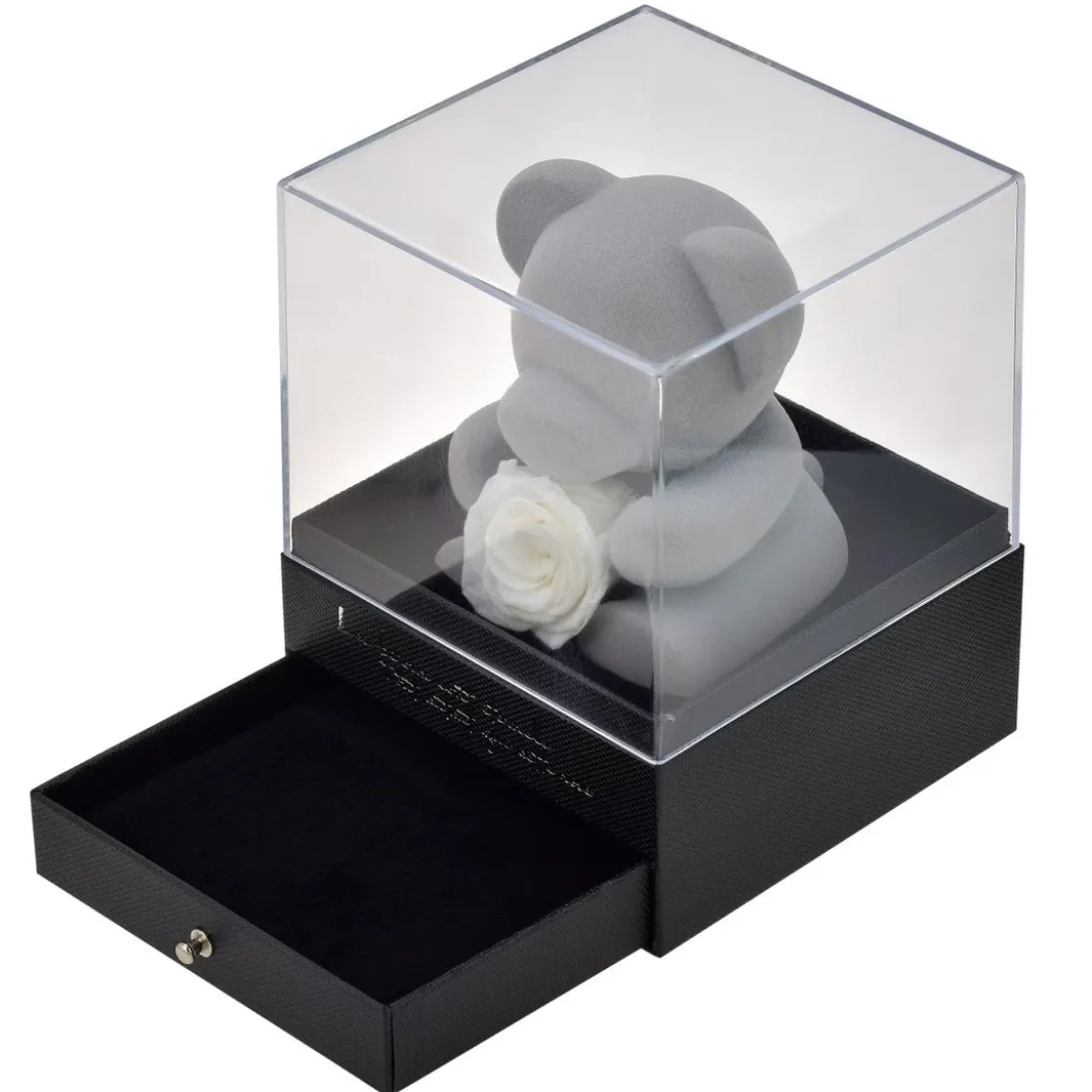 So Charm MontresCoffret à bijoux Ourson et rose éternelle blanche - So Charm