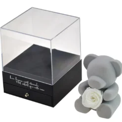 So Charm MontresCoffret à bijoux Ourson et rose éternelle blanche - So Charm