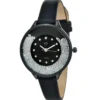 So Charm MontresMontre femme MF459-DIAMANT-NOIR - Bracelet en Cuir Noir