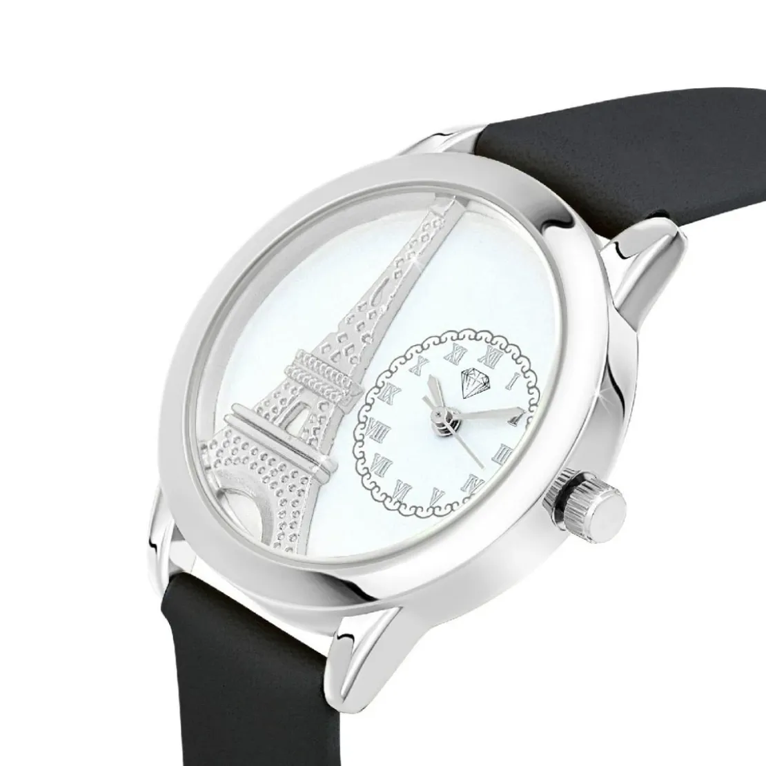 So Charm MontresMontre femme MF457-NOIR - Bracelet en Cuir Noir