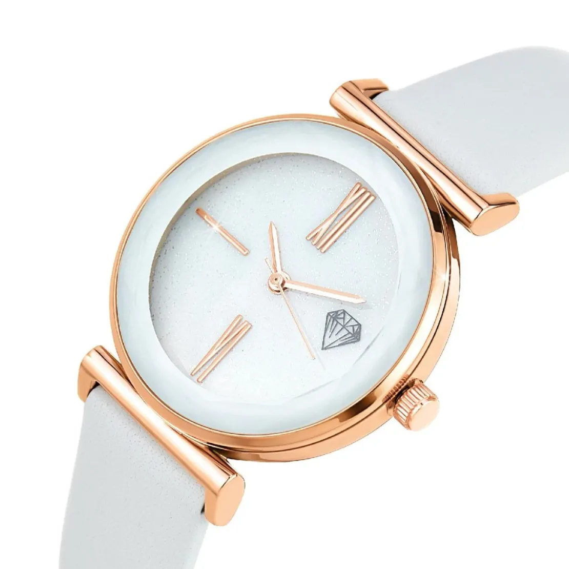 So Charm MontresMontre femme MF476-BLANC - Bracelet Cuir Blanc