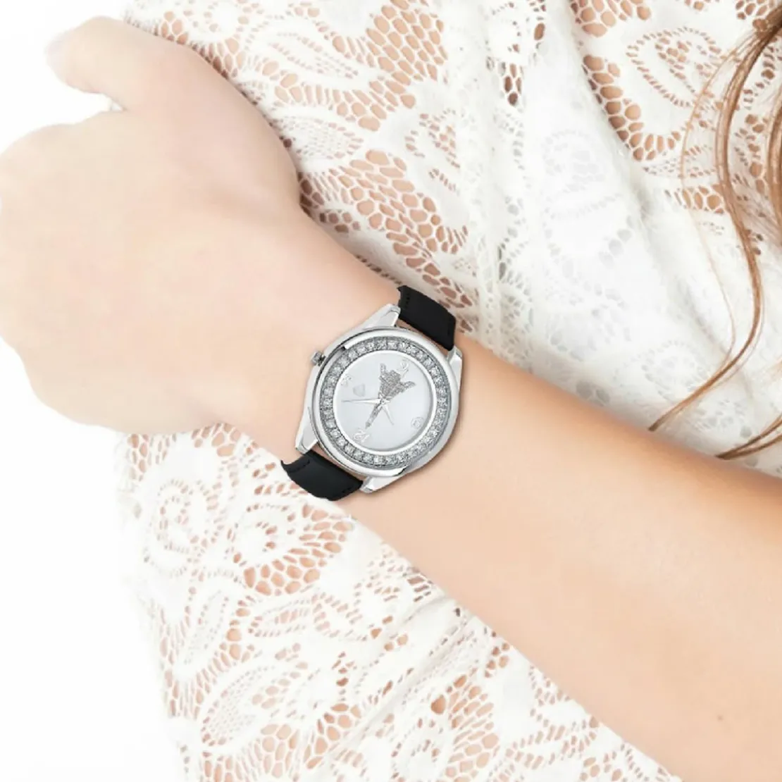 So Charm MontresMontre femme MF458-NOIR- Bracelet en Cuir Noir