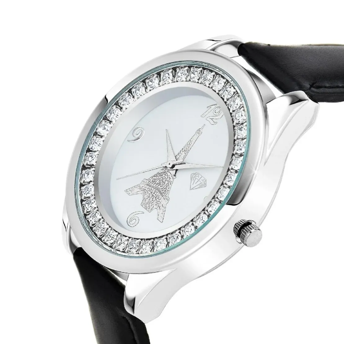 So Charm MontresMontre femme MF458-NOIR- Bracelet en Cuir Noir