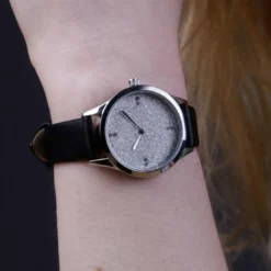 So Charm MontresMontre femme MF485-ARGENT - Bracelet Cuir Noir
