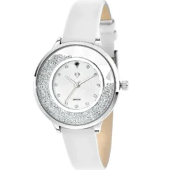 So Charm MontresMontre femme MF459-DIAMANT-BLANC - Bracelet en Cuir Blanc
