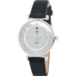 So Charm MontresMontre Héléna élégante noire ornée d'un véritable diamant noir