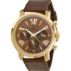 So Charm MontresMontre homme quartz dorée et cuir marron MH289 par Pascal Szerman