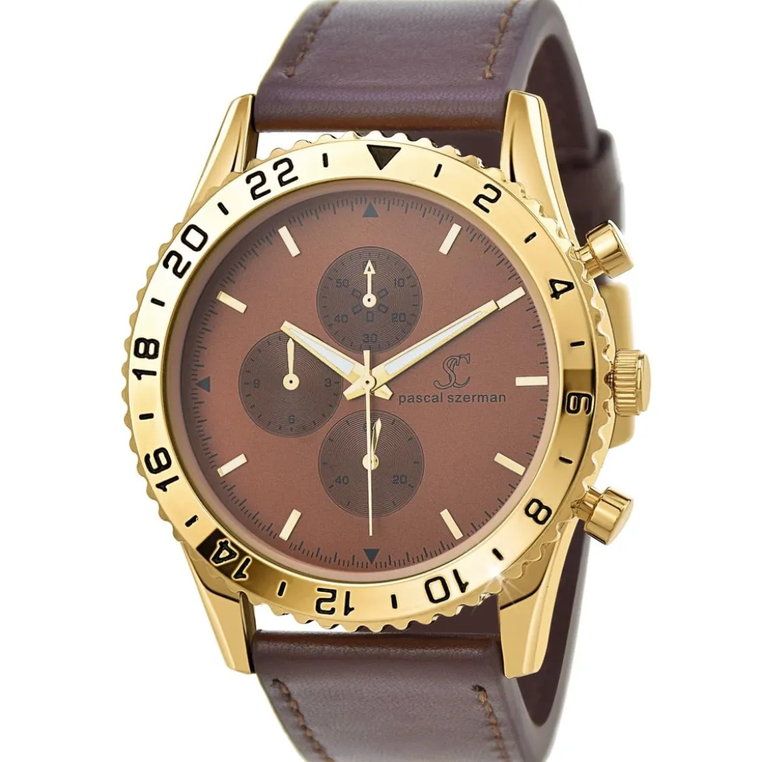 So Charm MontresMontre homme quartz marron MH265 par Pascal Szerman