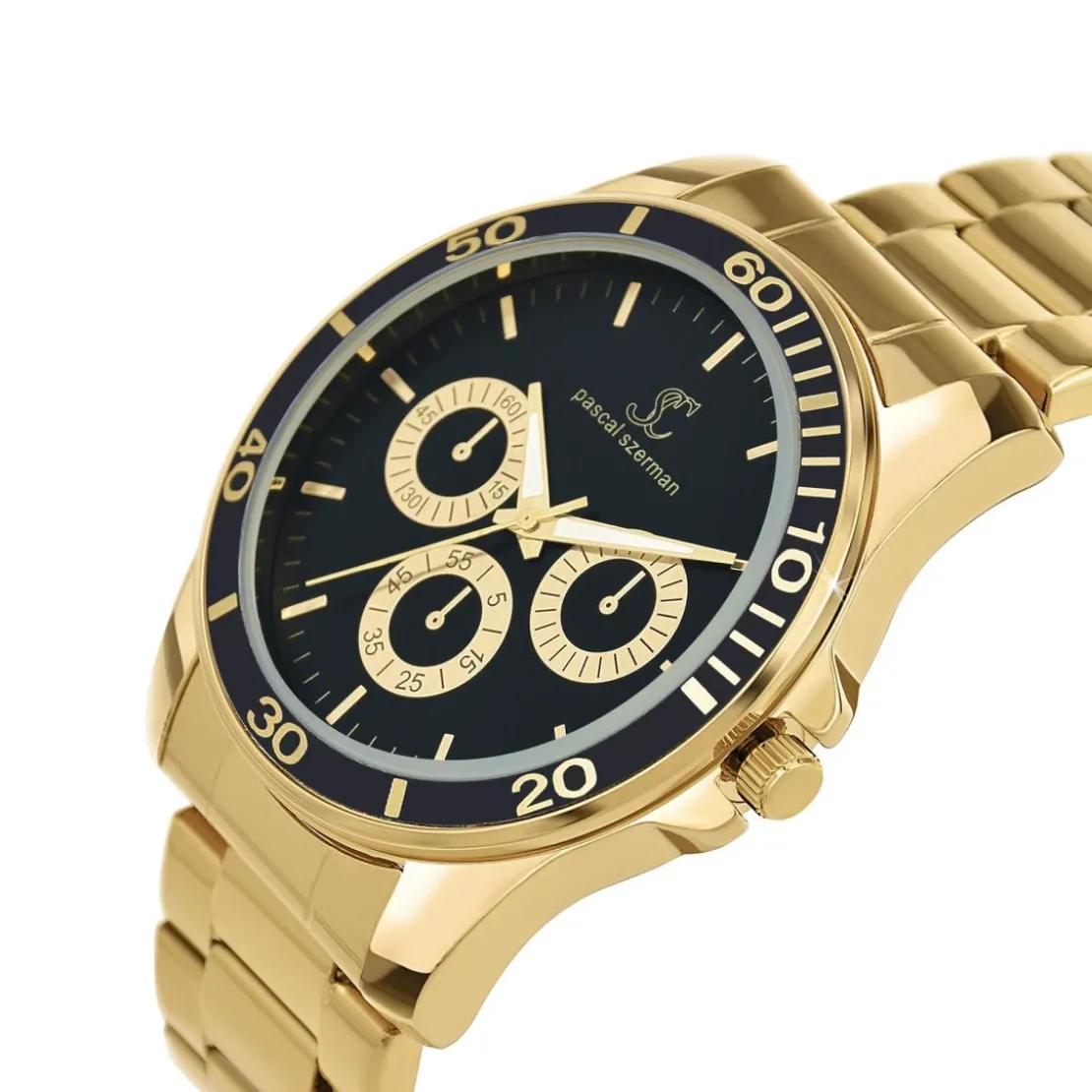 So Charm MontresMontre homme quartz acier doré par Pascal Szerman