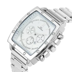 So Charm MontresMontre homme quartz carrée acier et fond blanc