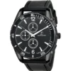 So Charm MontresMontre homme quartz par Pascal Szerman acier noir et cuir noir