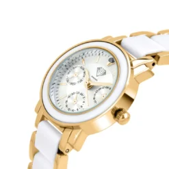 So Charm MontresMontre Lila dorée et blanche ornée d'un véritable diamant noir