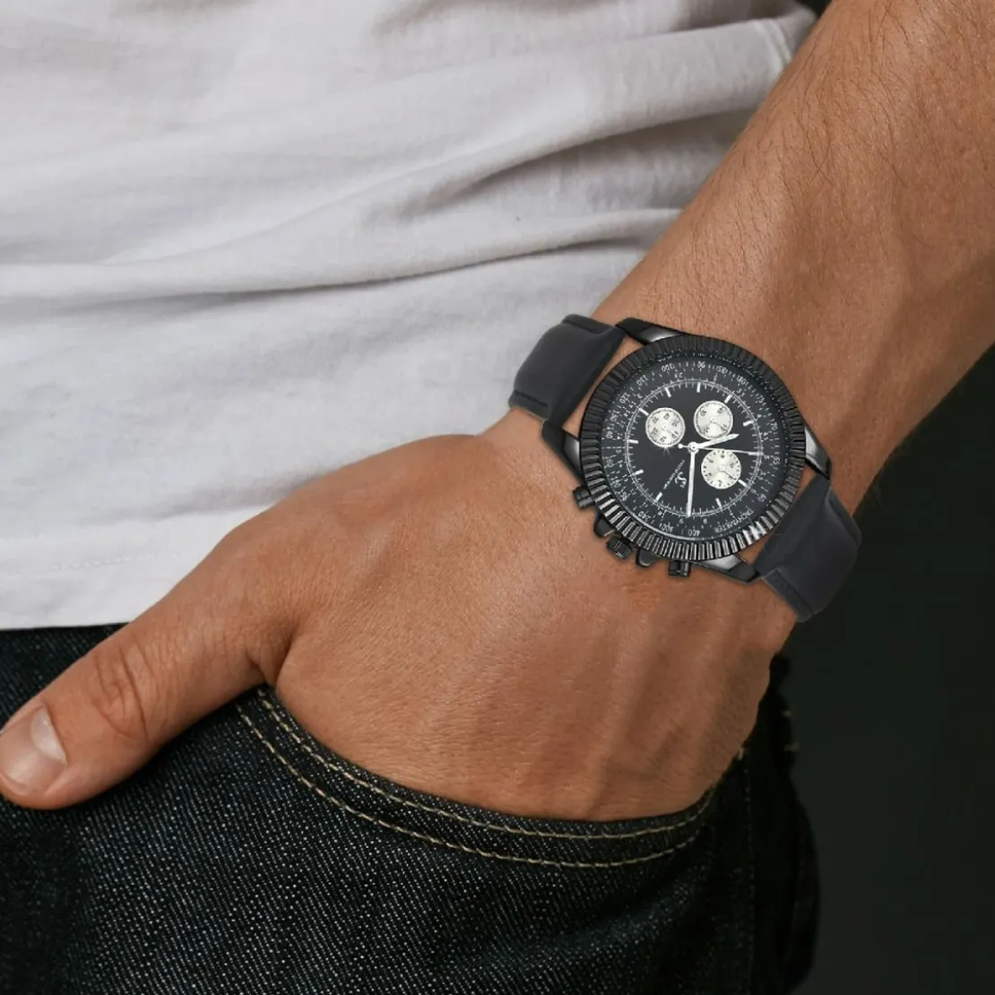 So Charm MontresMontre So Charm Noir Homme MH311-NFN