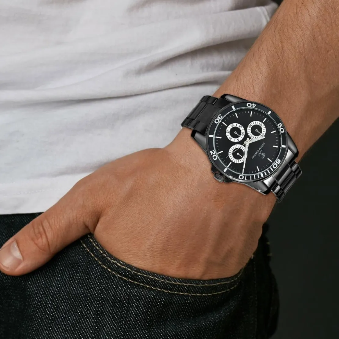 So Charm MontresMontre So Charm Noir Homme MH310-NFN