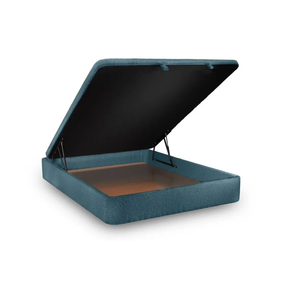 Sommeil de PlombLit coffre avec tête de lit lignes Bouclette Bleu
