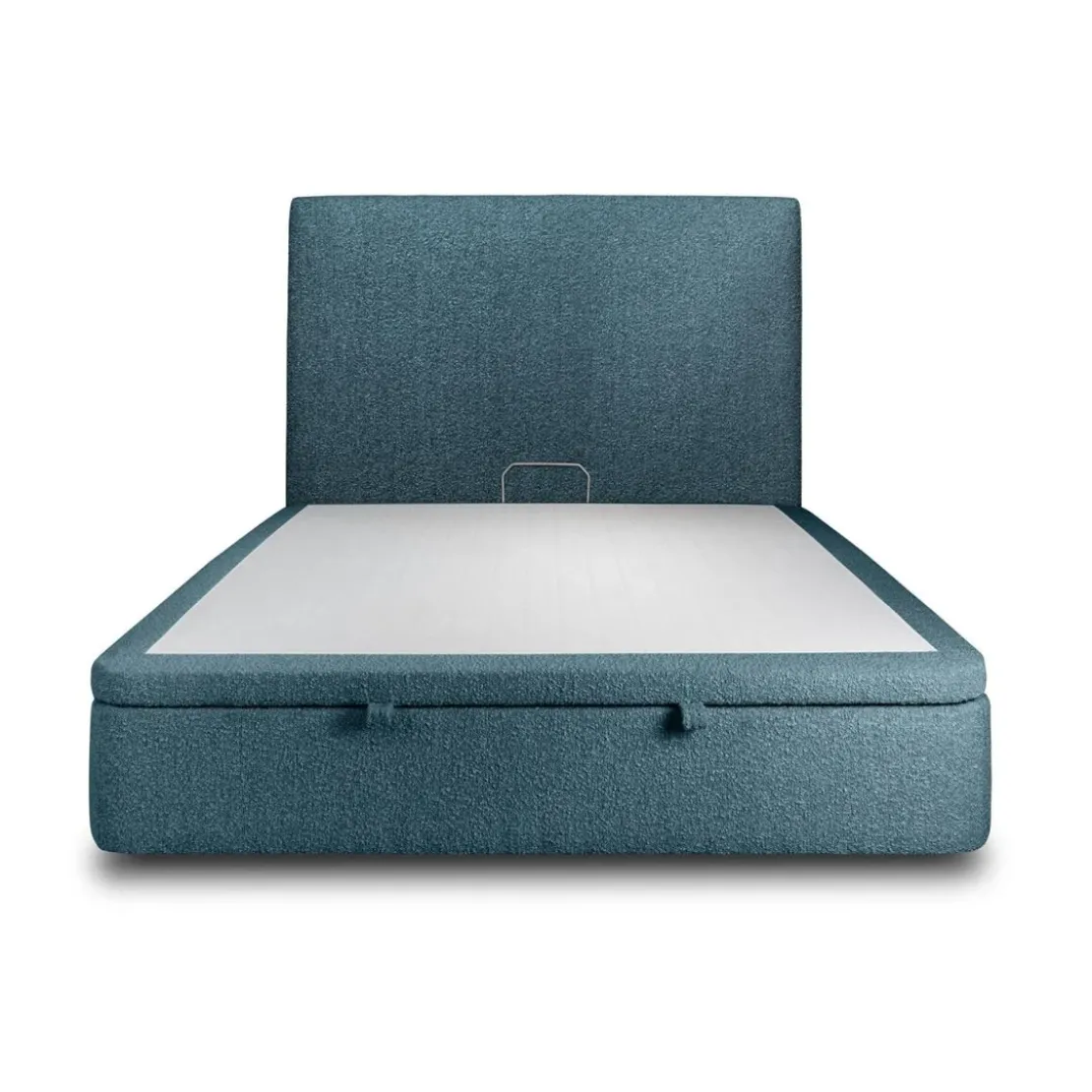 Sommeil de PlombLit coffre avec tête de lit tapissier Bouclette Bleu