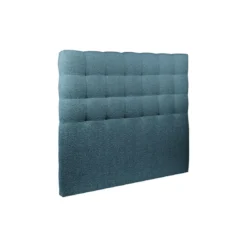 Sommeil de PlombLit coffre avec tête de lit capitonnee Bouclette Bleu