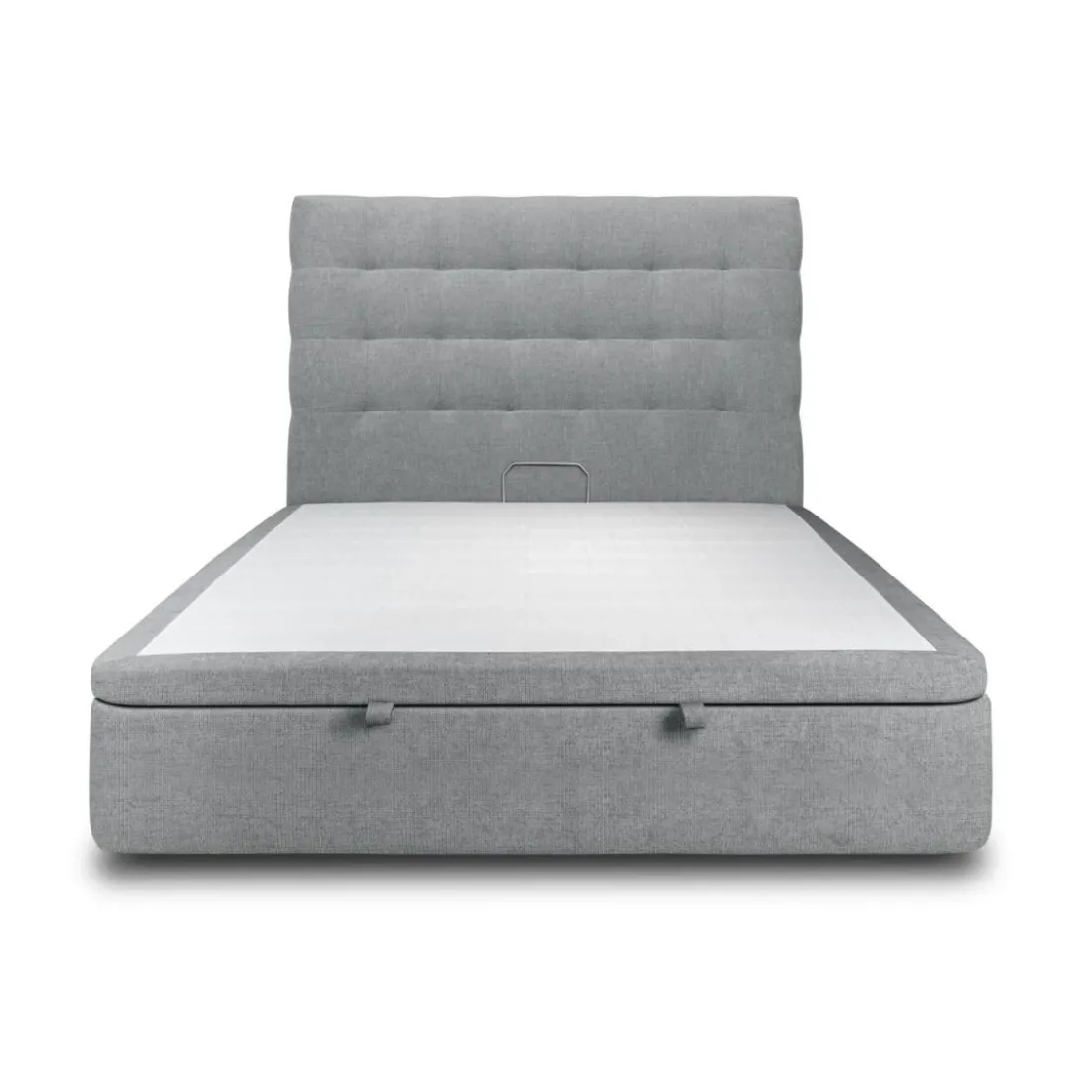 Sommeil de PlombLit coffre avec tête de lit capitonnee Tissu Gris anthracite