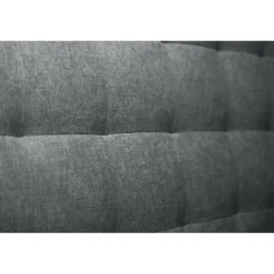 Sommeil de PlombLit coffre avec tête de lit capitonnee Tissu Gris anthracite