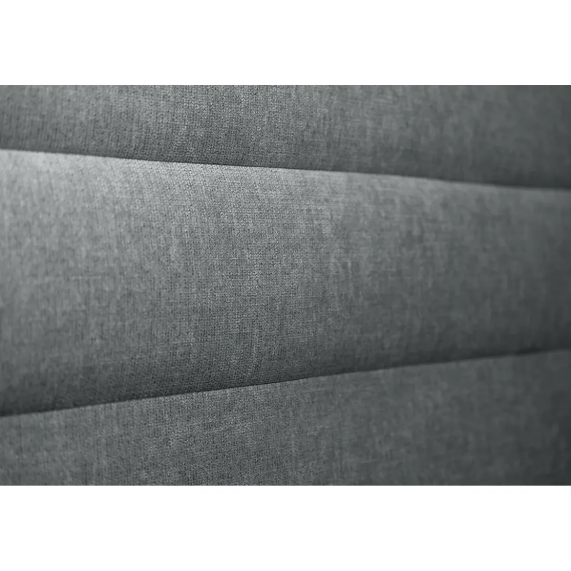 Sommeil de PlombLit coffre avec tête de lit lignes Tissu Gris anthracite