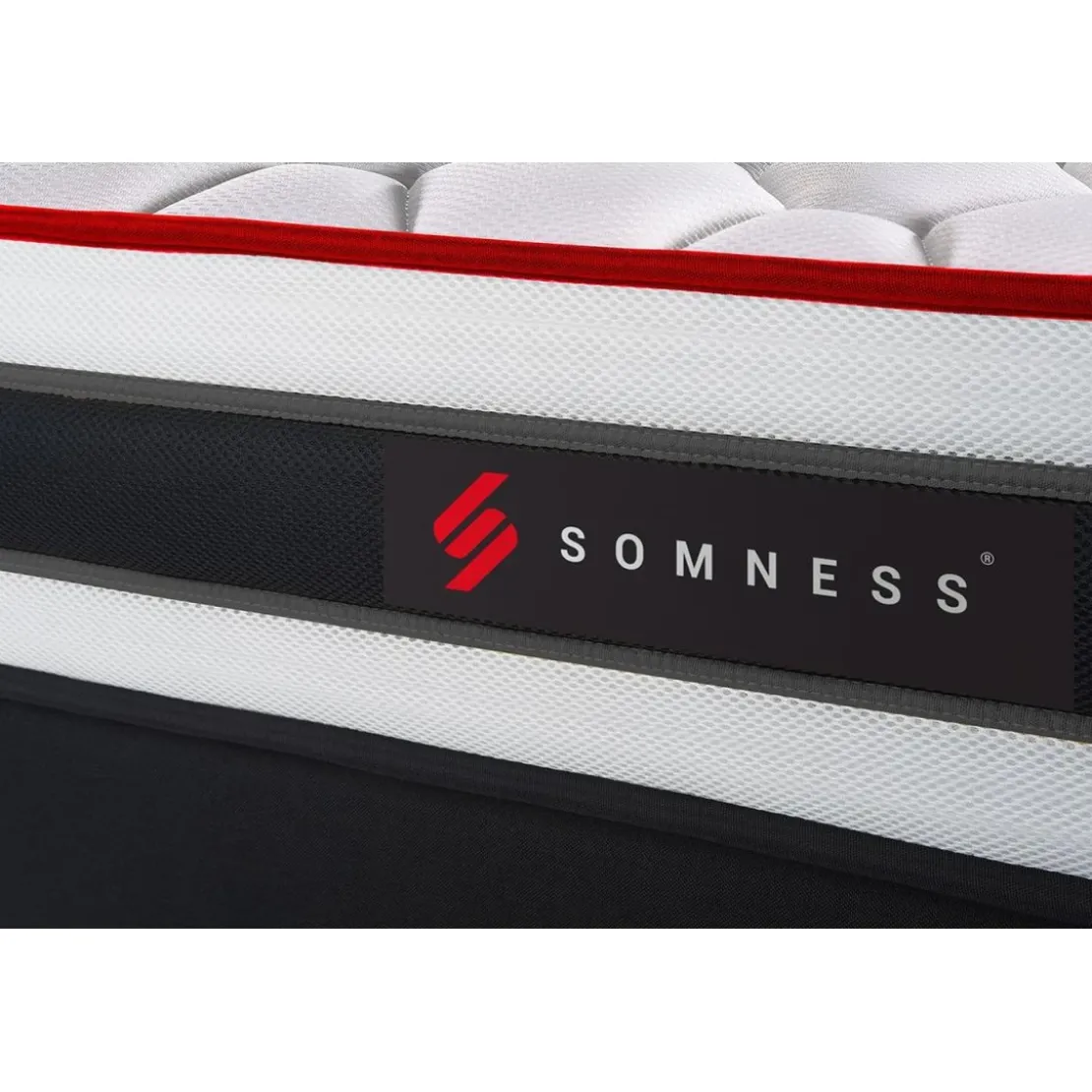 SomnessEnsemble double sommiermatelas ressorts ensaches et memoire de forme