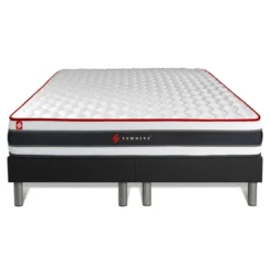 SomnessEnsemble double sommier matelas ressorts ensaches à memoire de forme